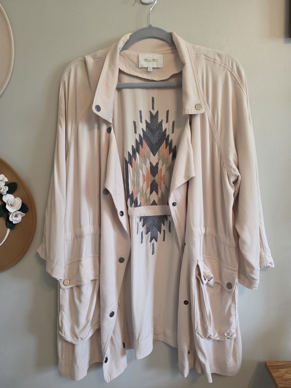 Miss Me Blush Pink Lightweight Trench Jacket